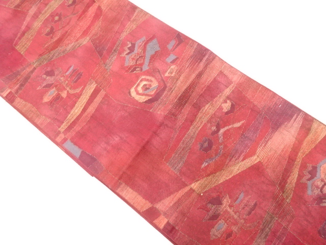 JAPANESE NAGOYA OBI / WOVEN FLORAL SARASA